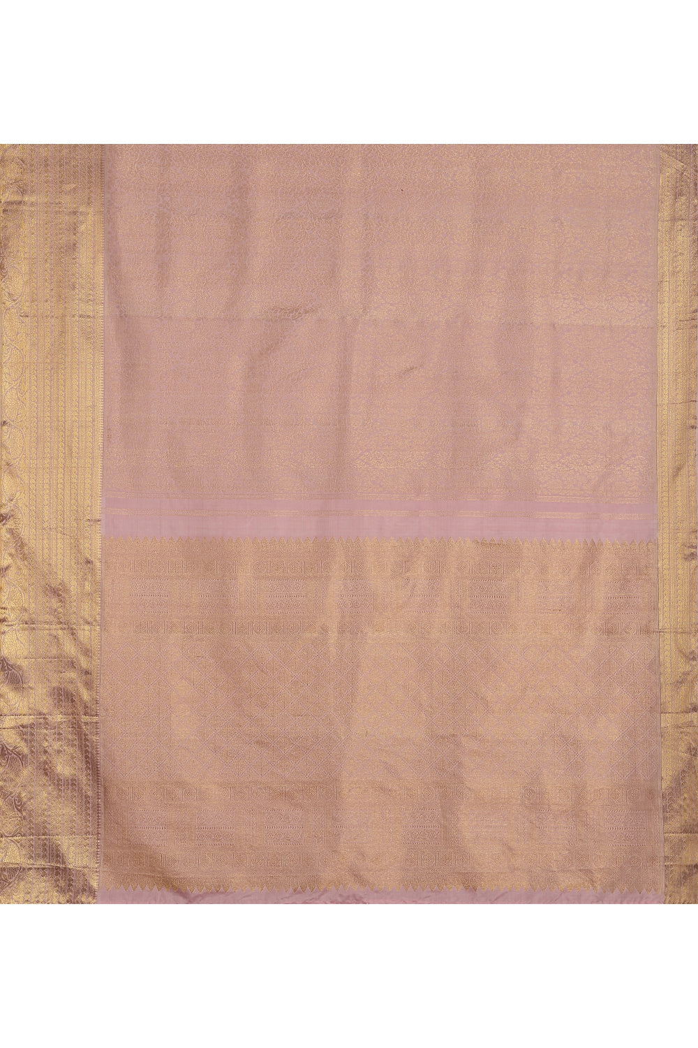 Golden & Pink Silk Kanjeevaram Saree Devam