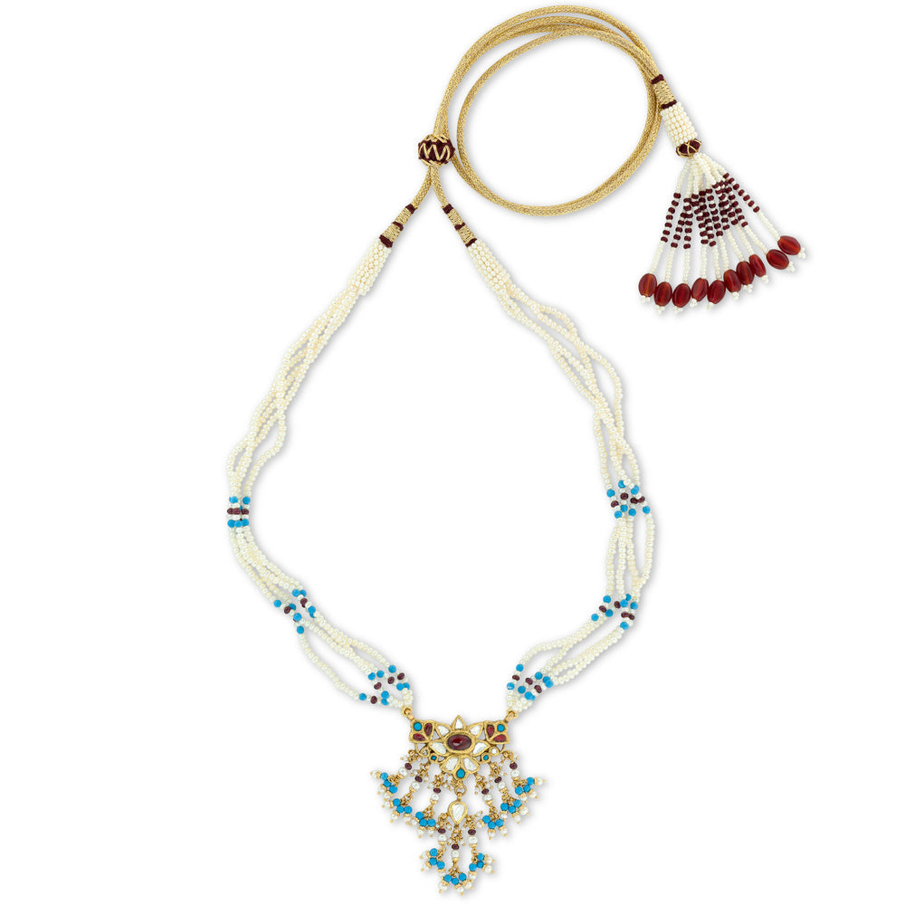 Kundan & Ruby Necklace Set Devam