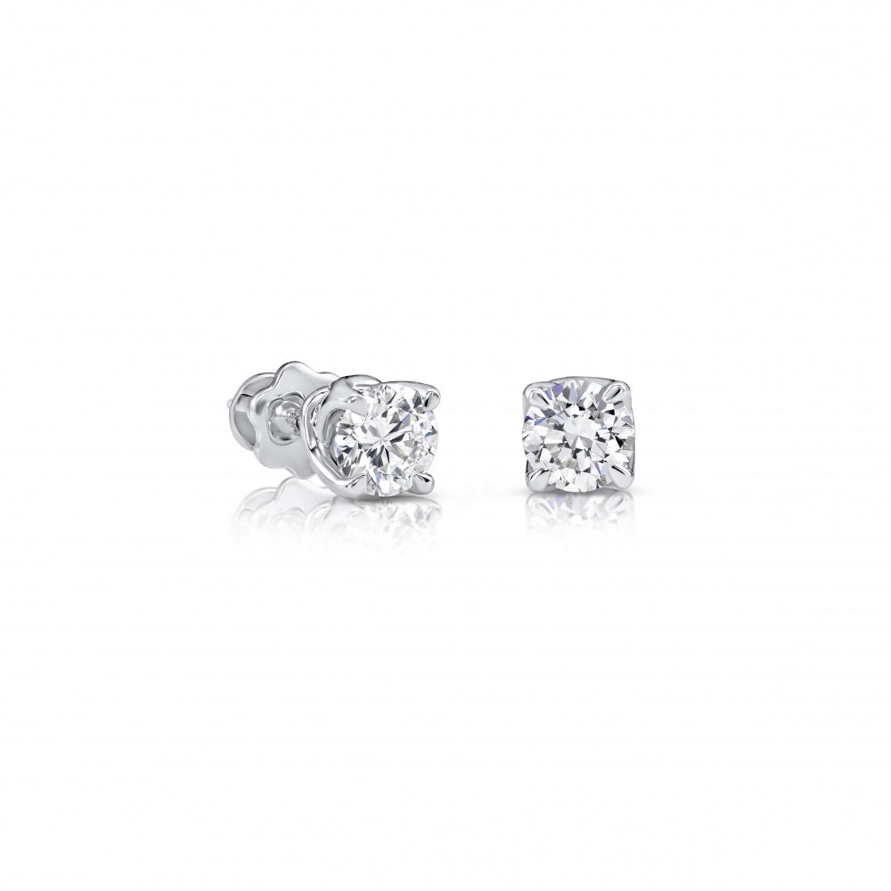 Solitaire Diamond Earrings (1.00 ct) Devam