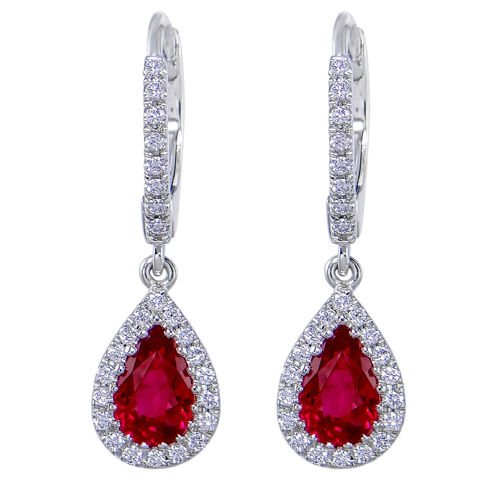 Diamond Ruby Danglers – House of Devam - Main Image