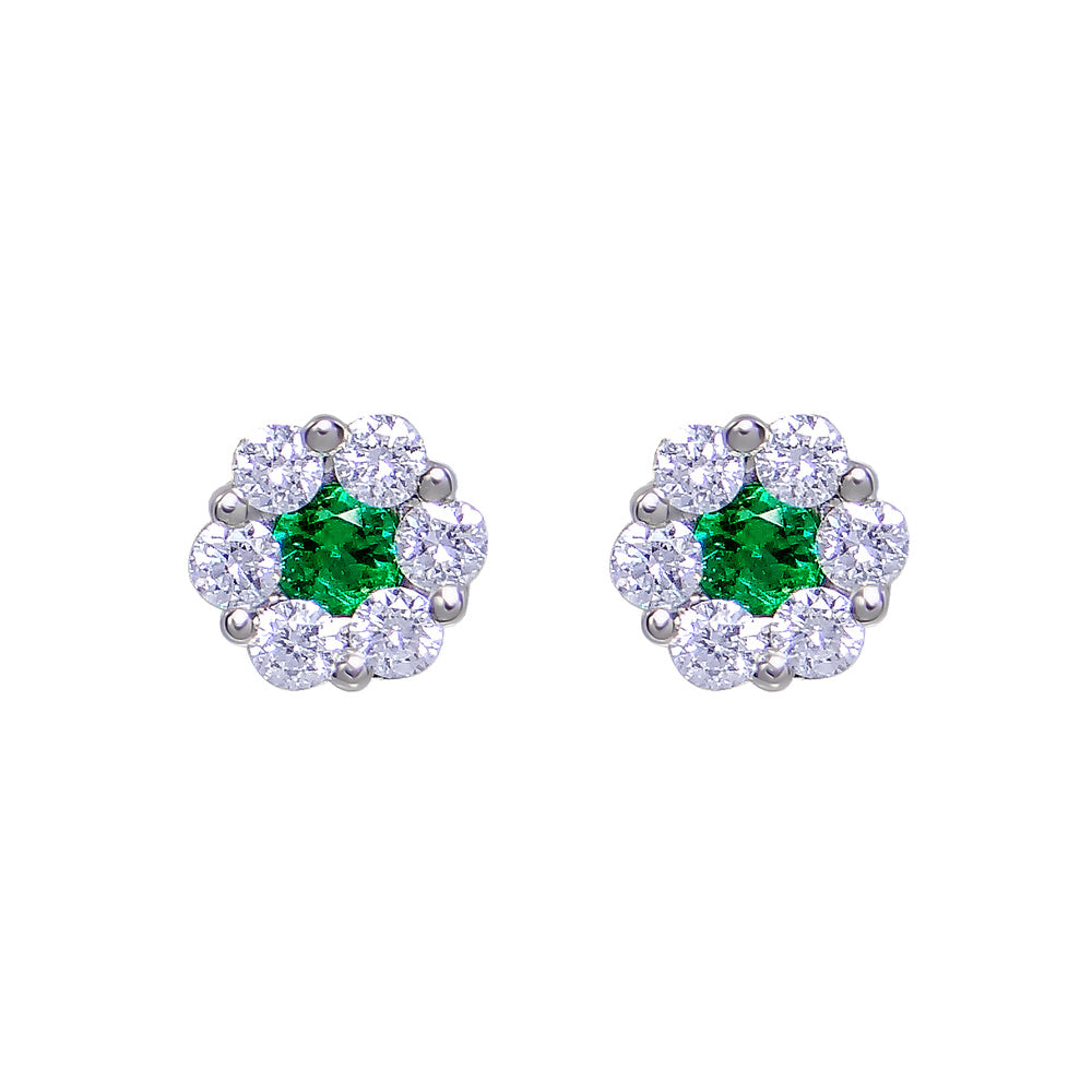 Emerald Blossom Stud Earrings Devam