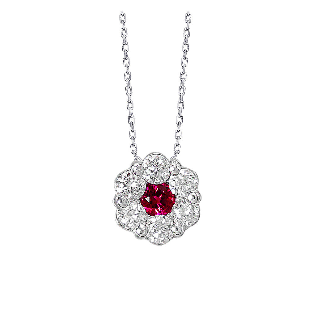 Gentle Flower Ruby Necklace Devam