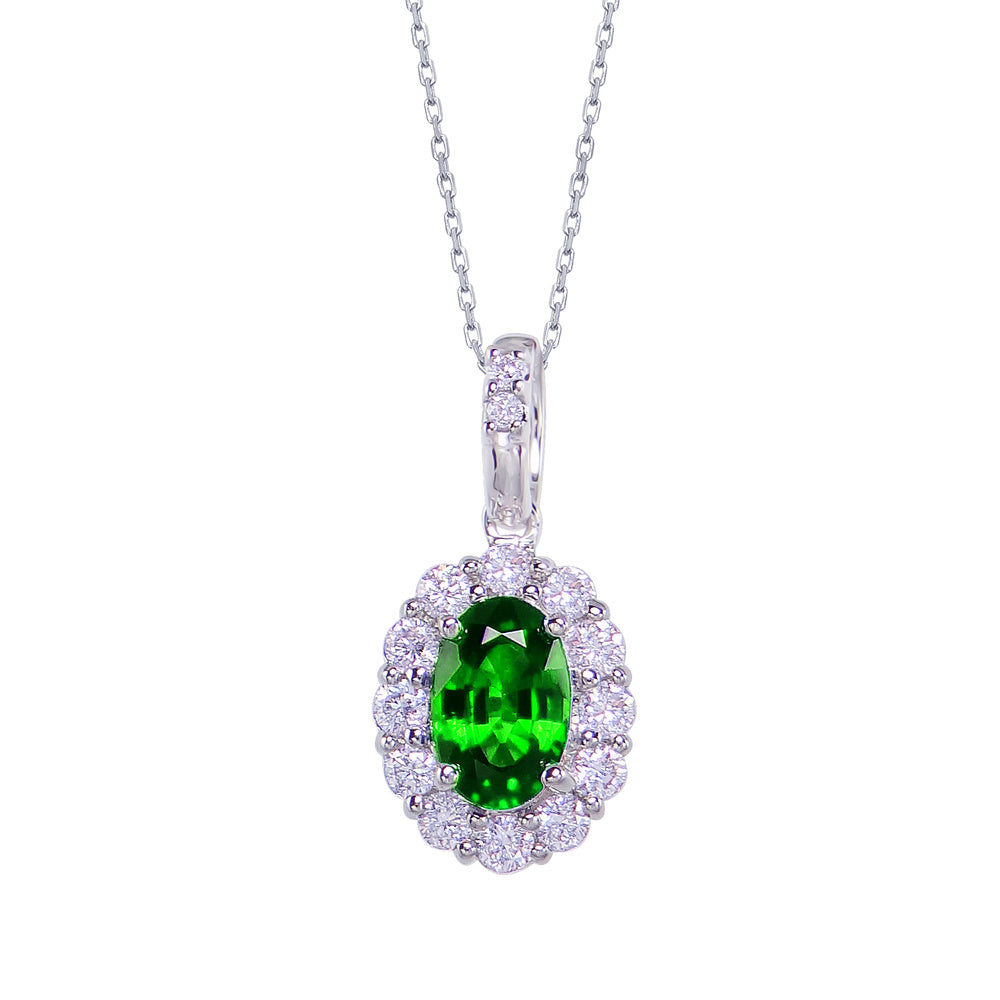 Looped Emerald Oval Pendant Devam