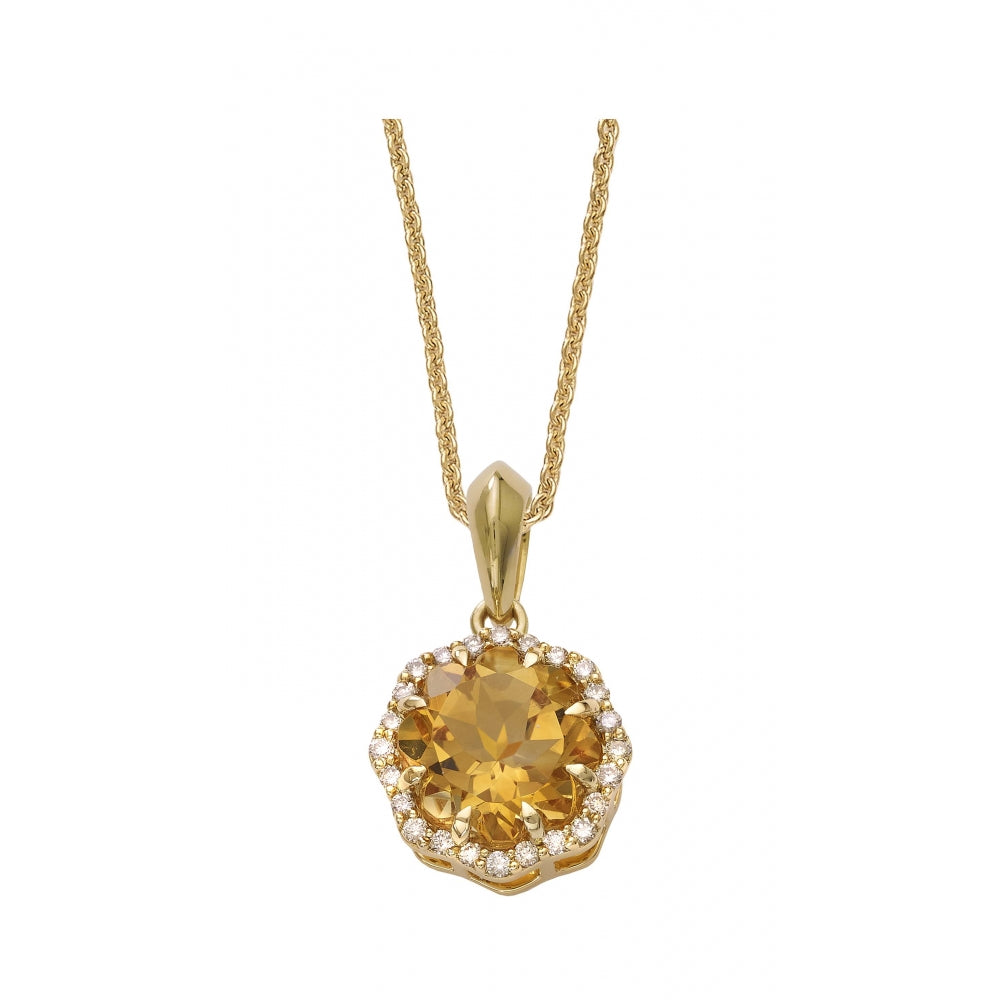 Citrine Flower Pendant Devam
