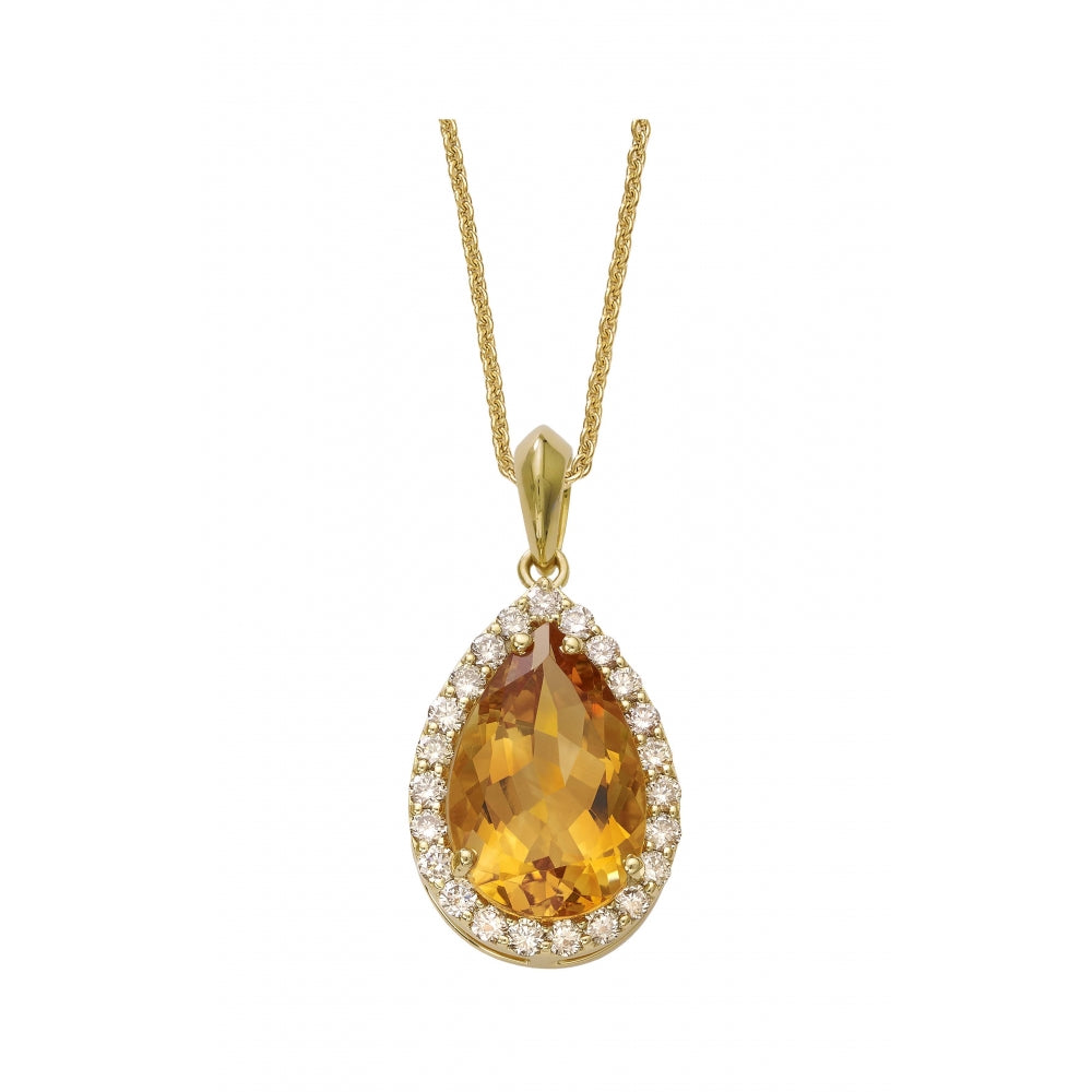 Pear Cut Citrine Candy Pendant Devam