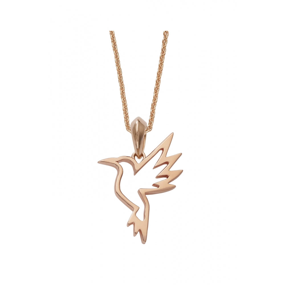 18k Rose Gold Hummingbird Pendant Devam
