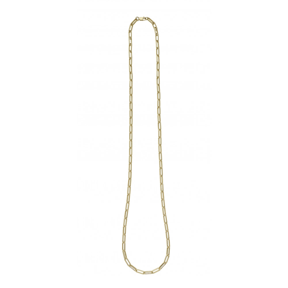 Long Devam Link Chain With Diamonds Devam