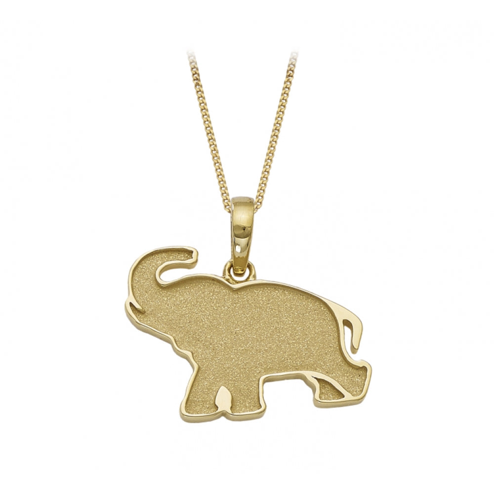 Yellow gold discount elephant necklace