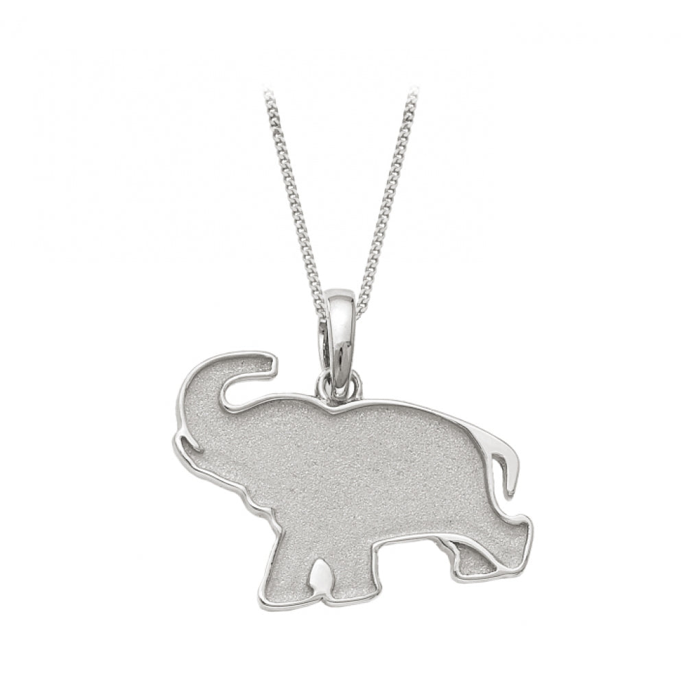 White Gold Elephant Pendant Devam