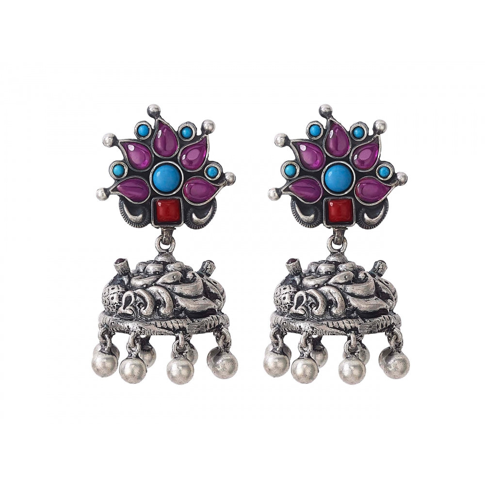 Sterling Silver Earrings With Colored Stones Devam
