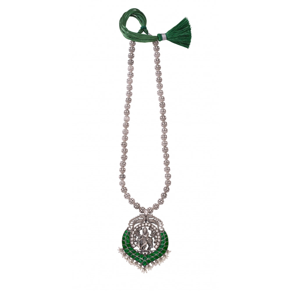 Sterling Silver Necklace With Colored Stones Devam