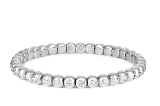Diamond Stretch Bracelet in Platinum