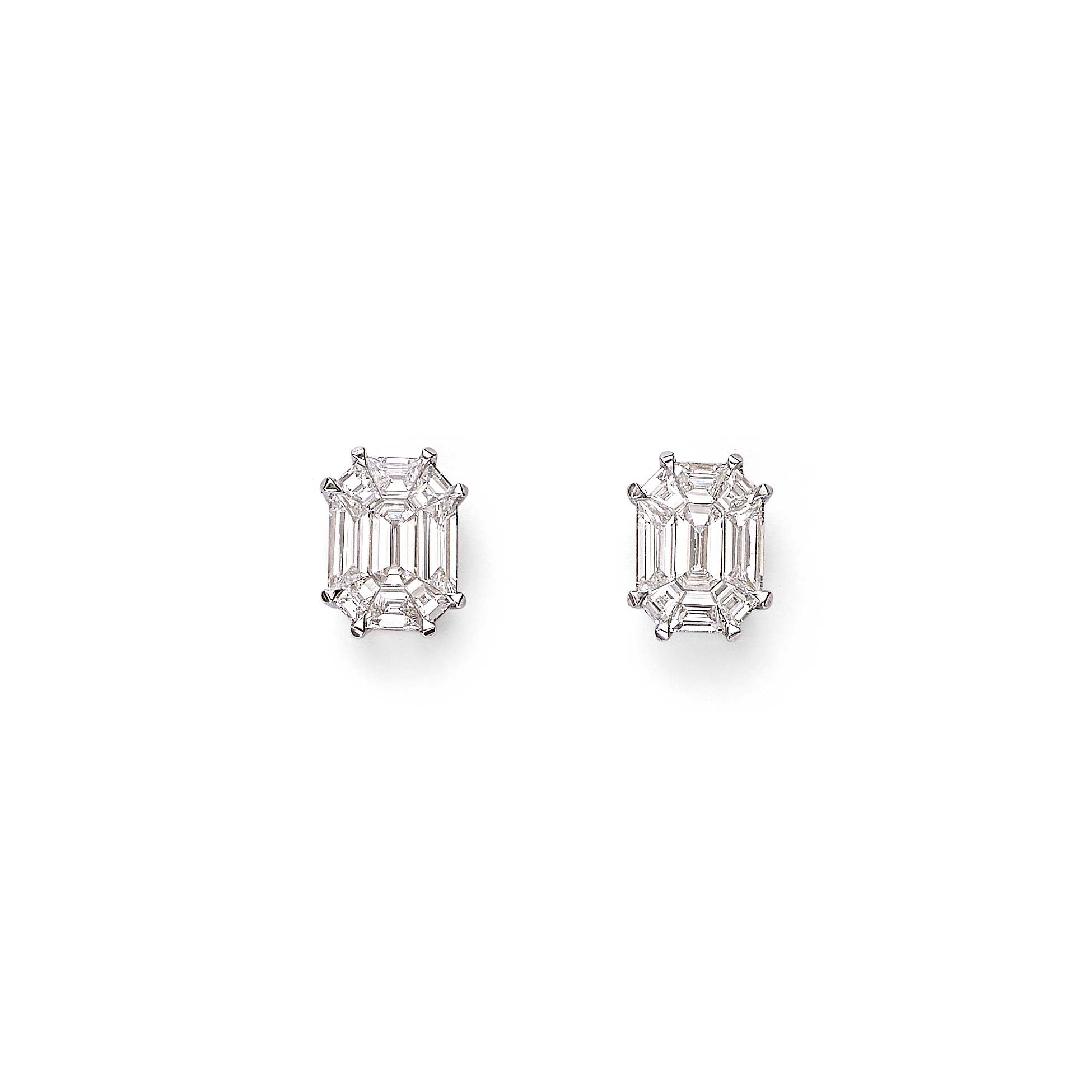 Nine Lives Interwoven Diamond Earrings (Eme 1.0 cts)