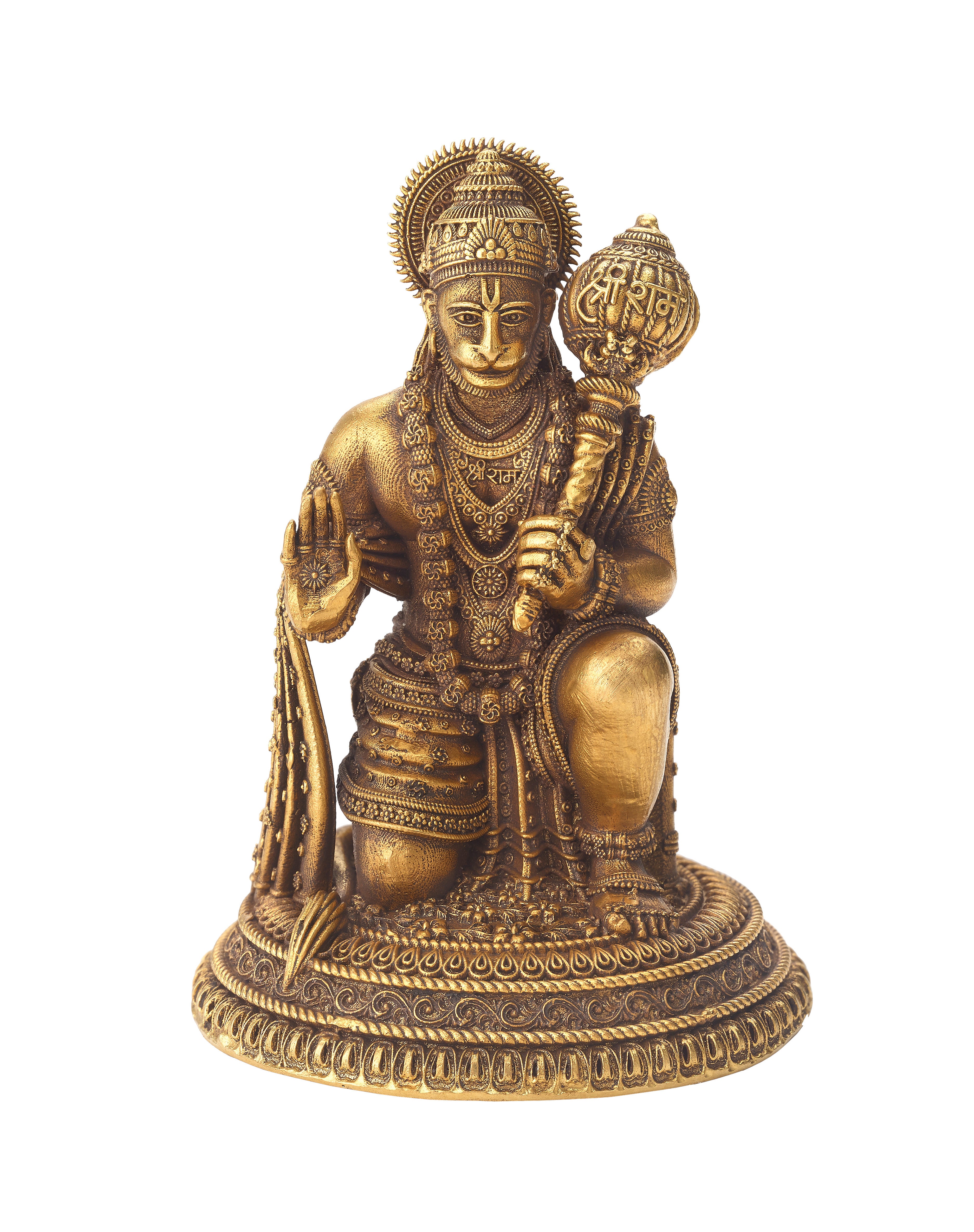 22k Gold Hanumanji Murti - Statue