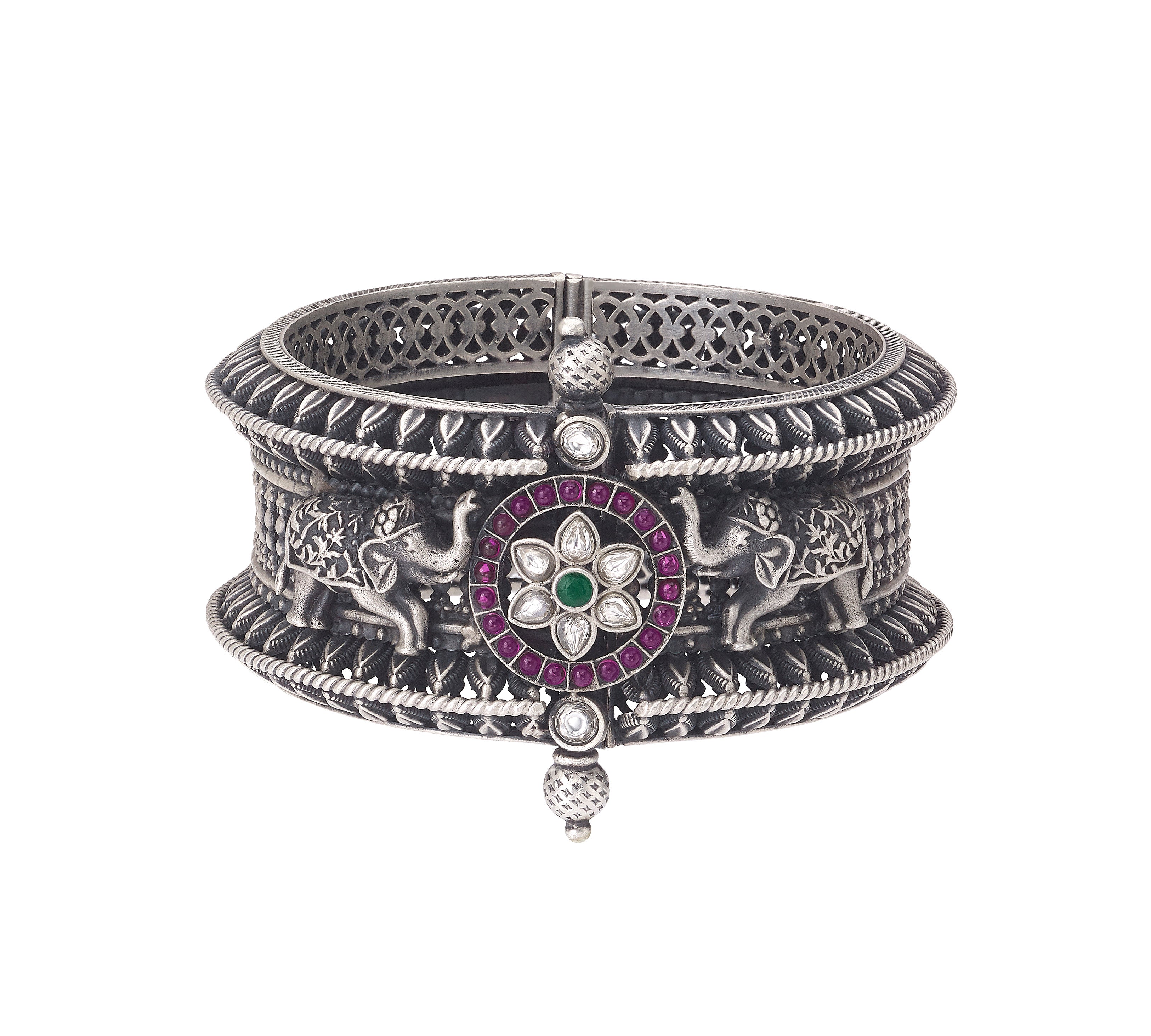 Handcrafted Bangle with Elephant Motifs