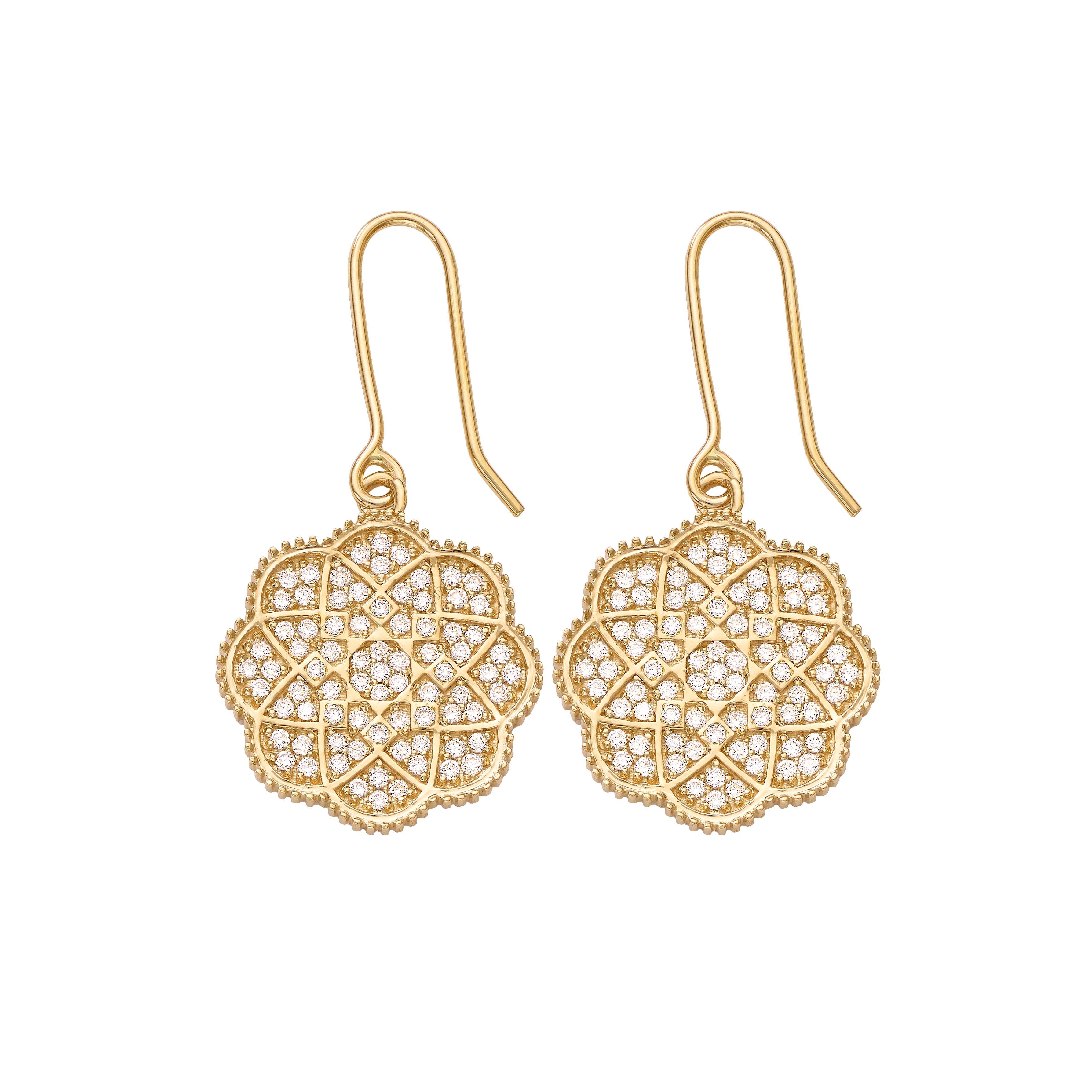 Devam Flower Logo Earrings