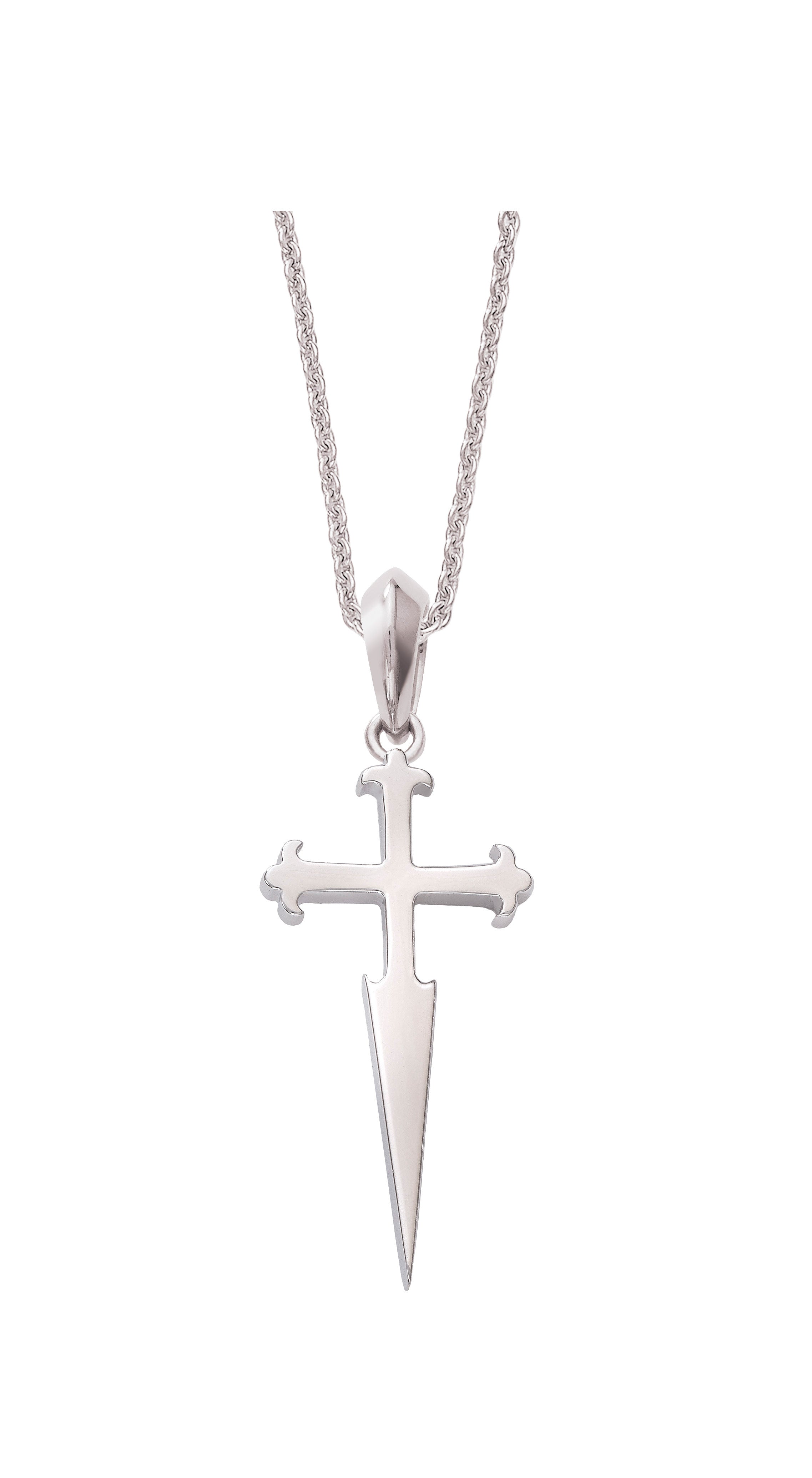 Santiago Cross White Gold