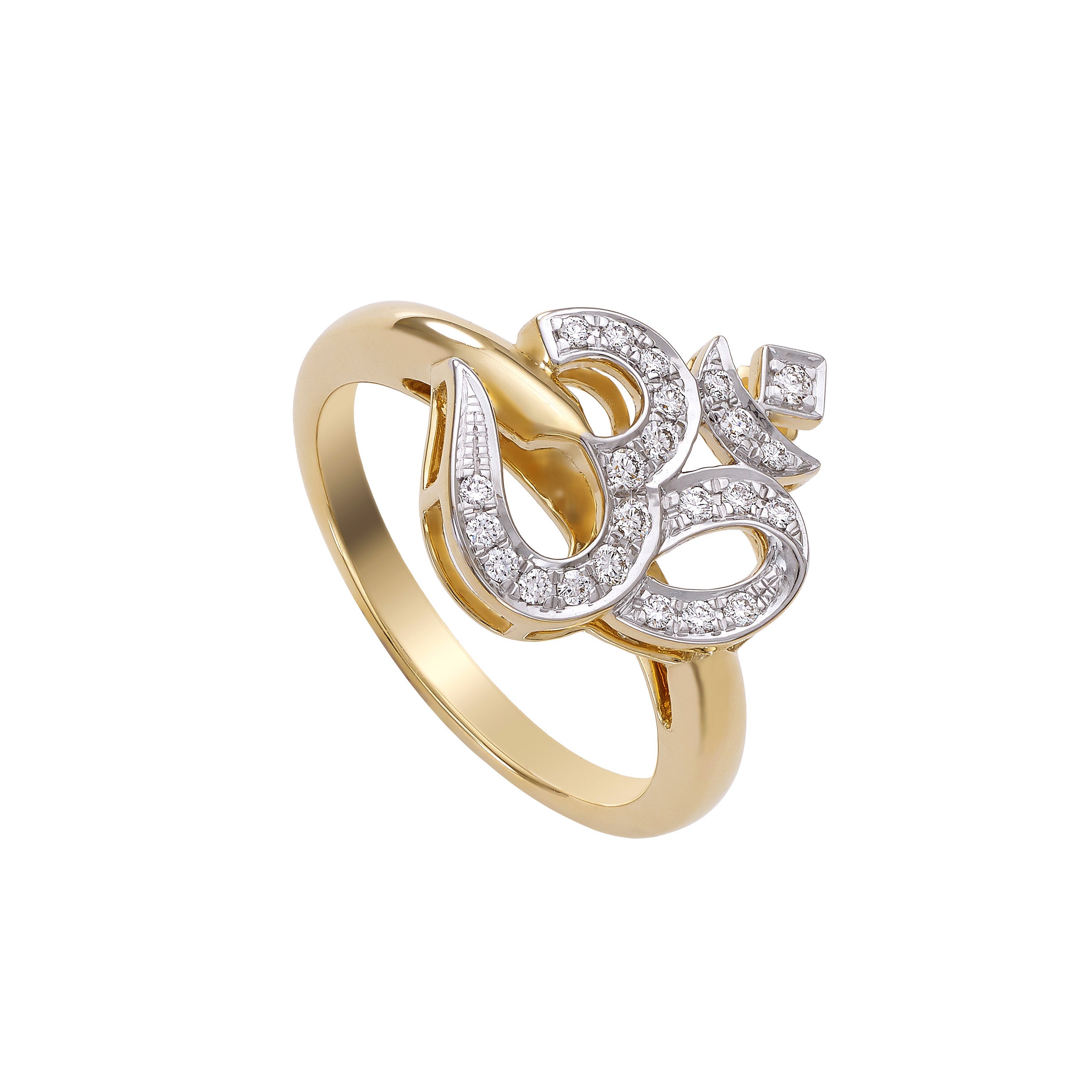 Yellow Gold "Om" Ring