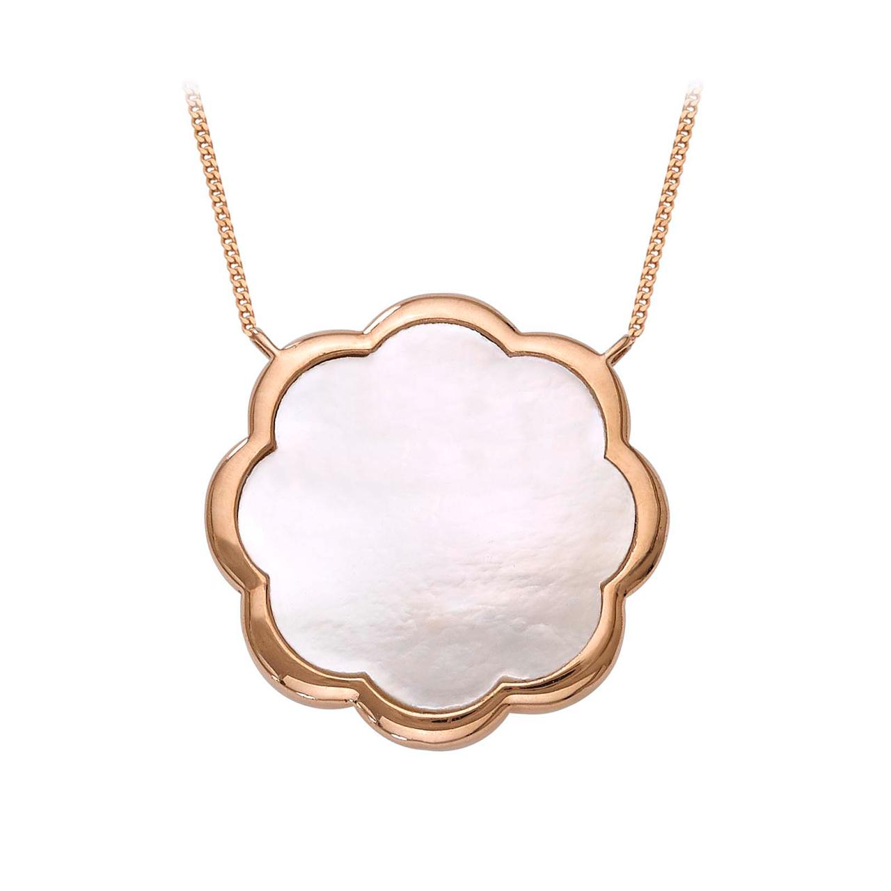 18k Rose Gold Pendant with Chain - Large