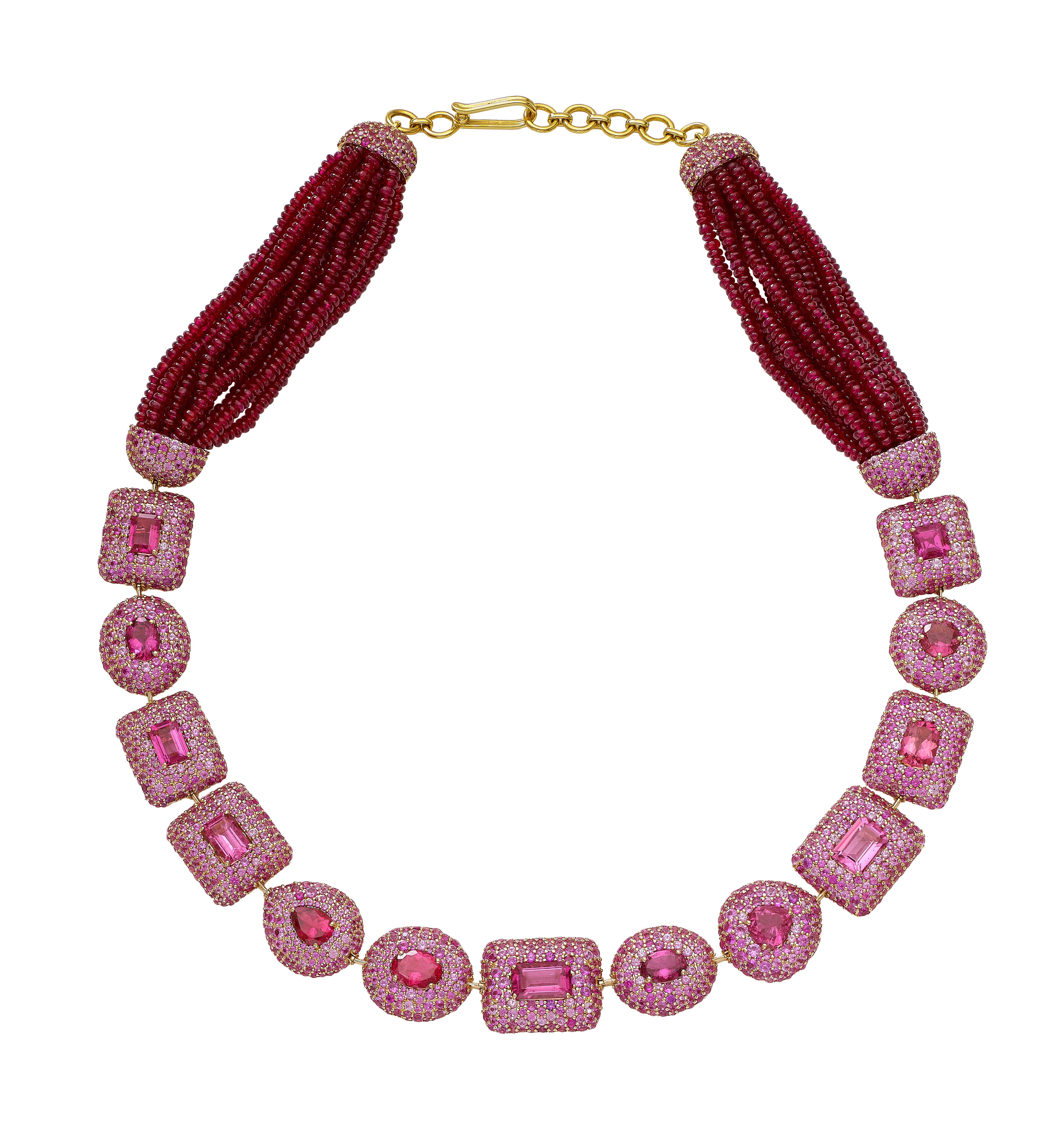 Rubellite Royale Bead Necklace