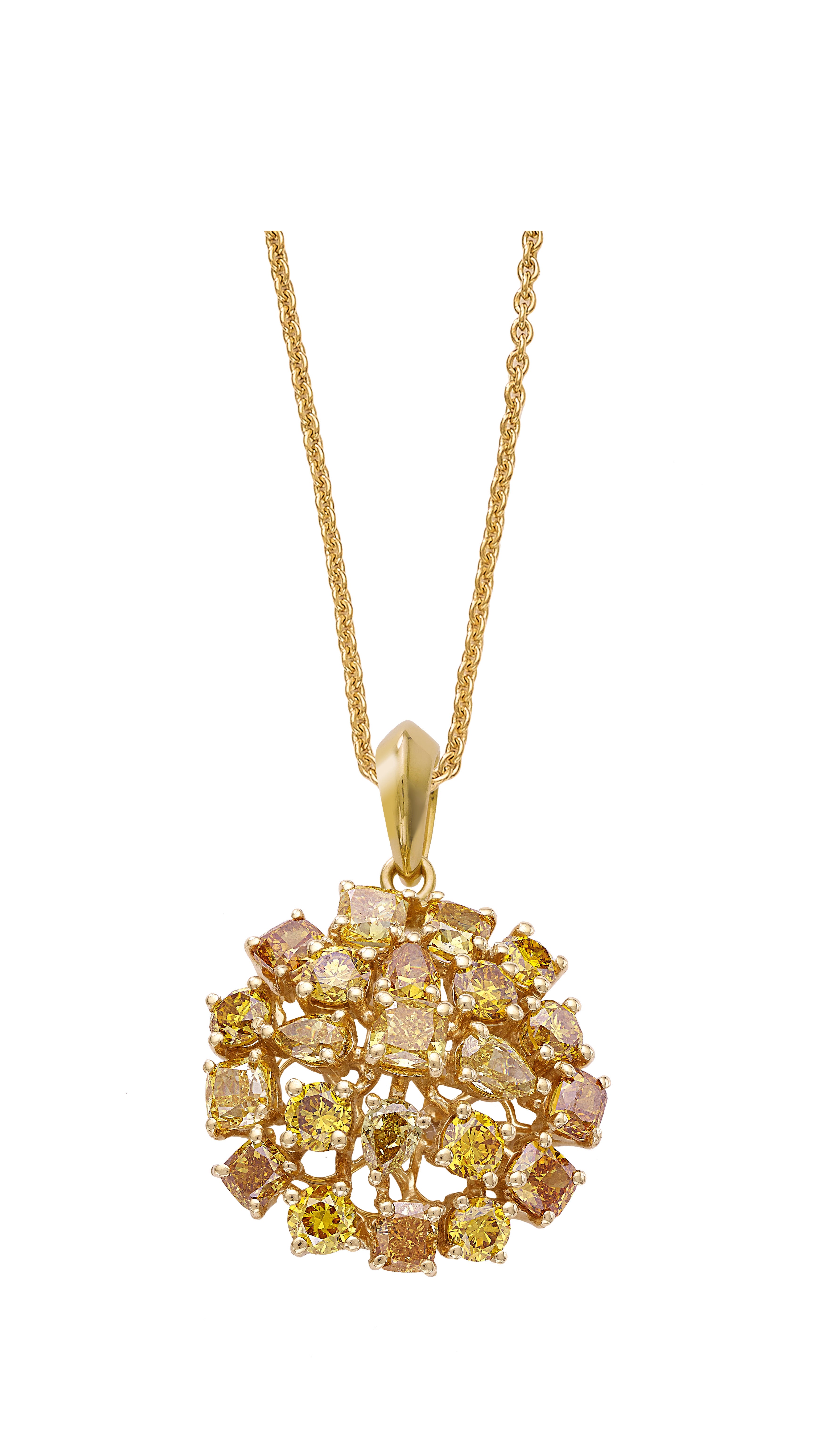 ETERNAL CLUSTERS Diamond Pendant - Golden Hour