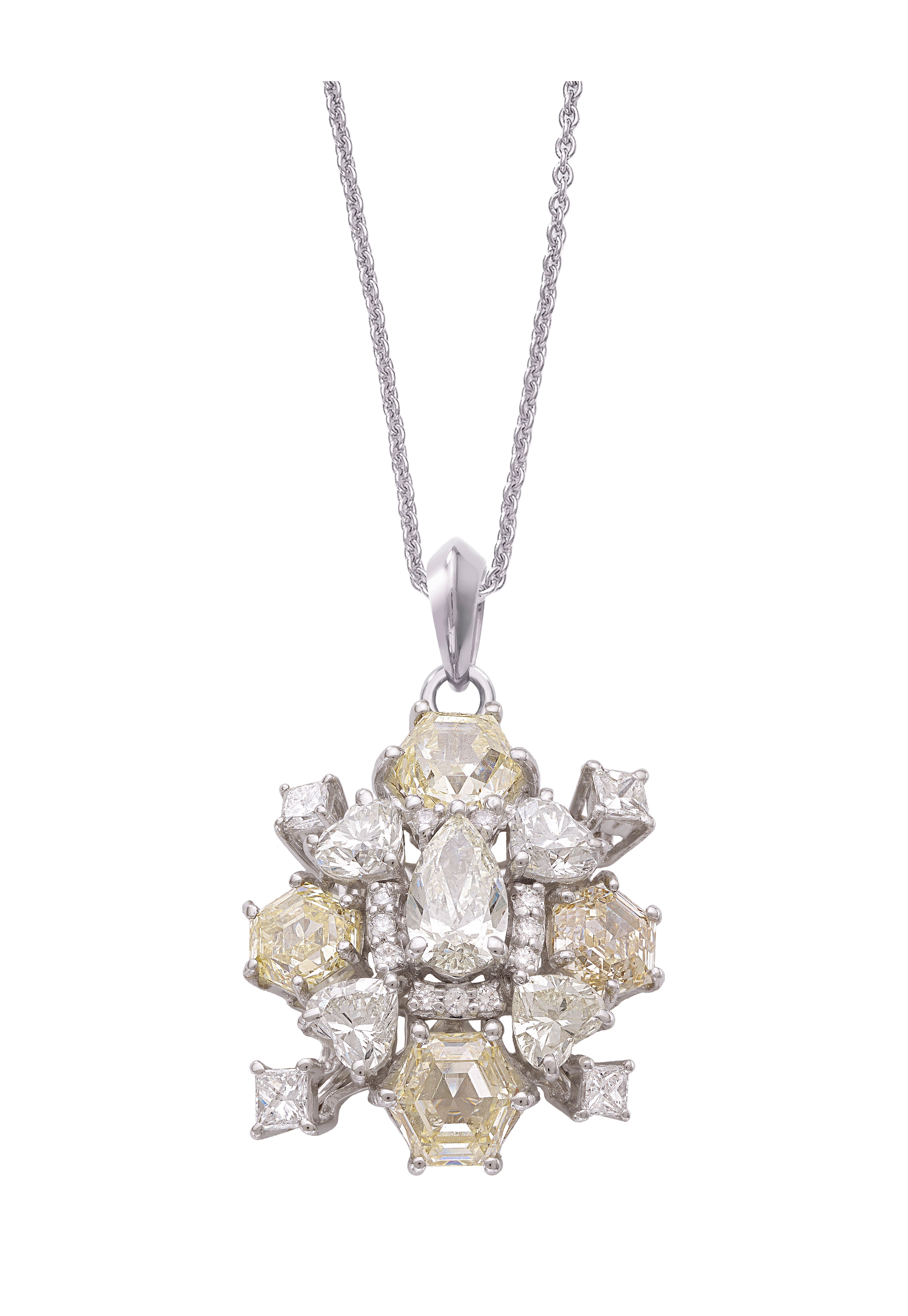 Eternal Clusters Diamond Pendant - Heart of Snow House of Devam