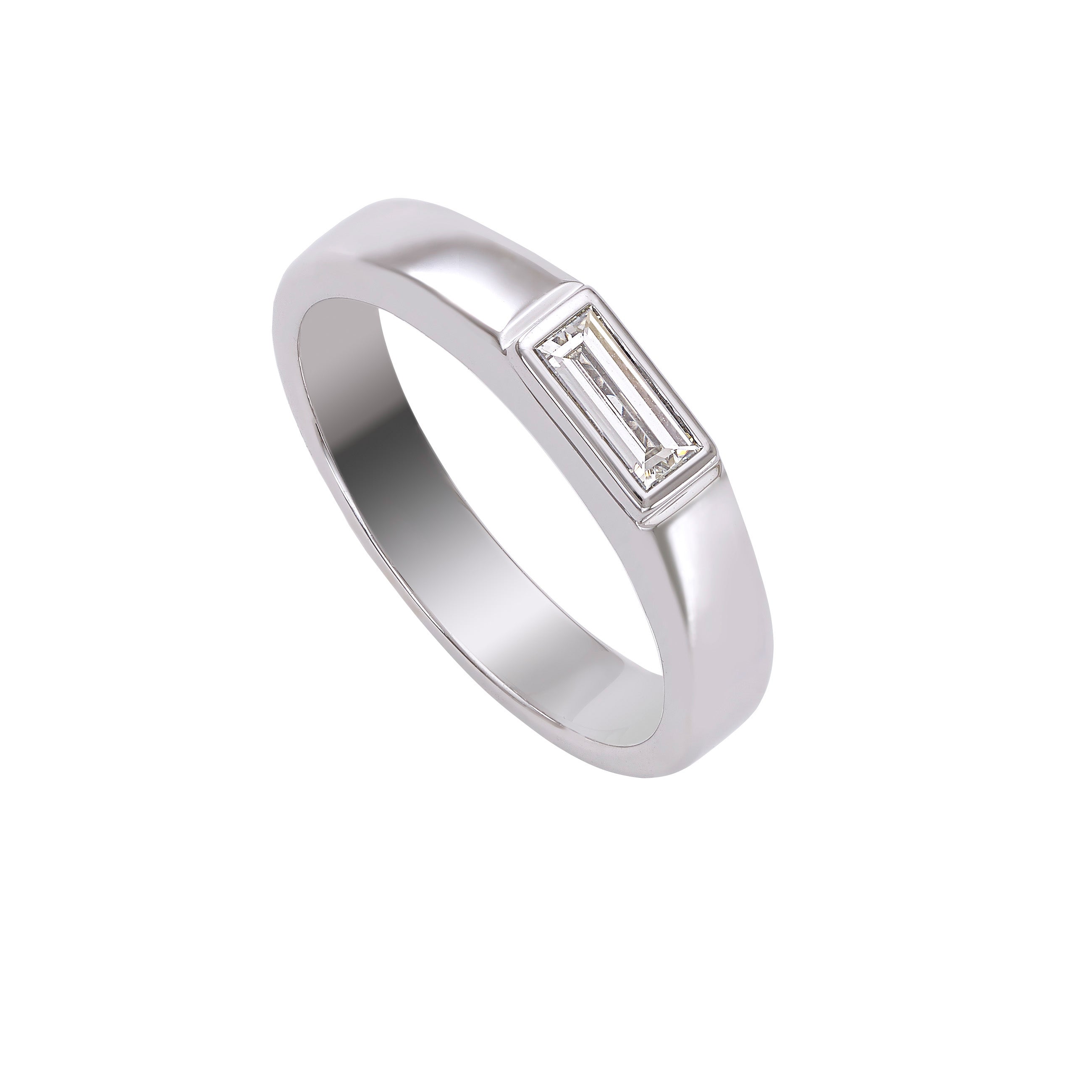 Baguette Diamond Ring - White Gold
