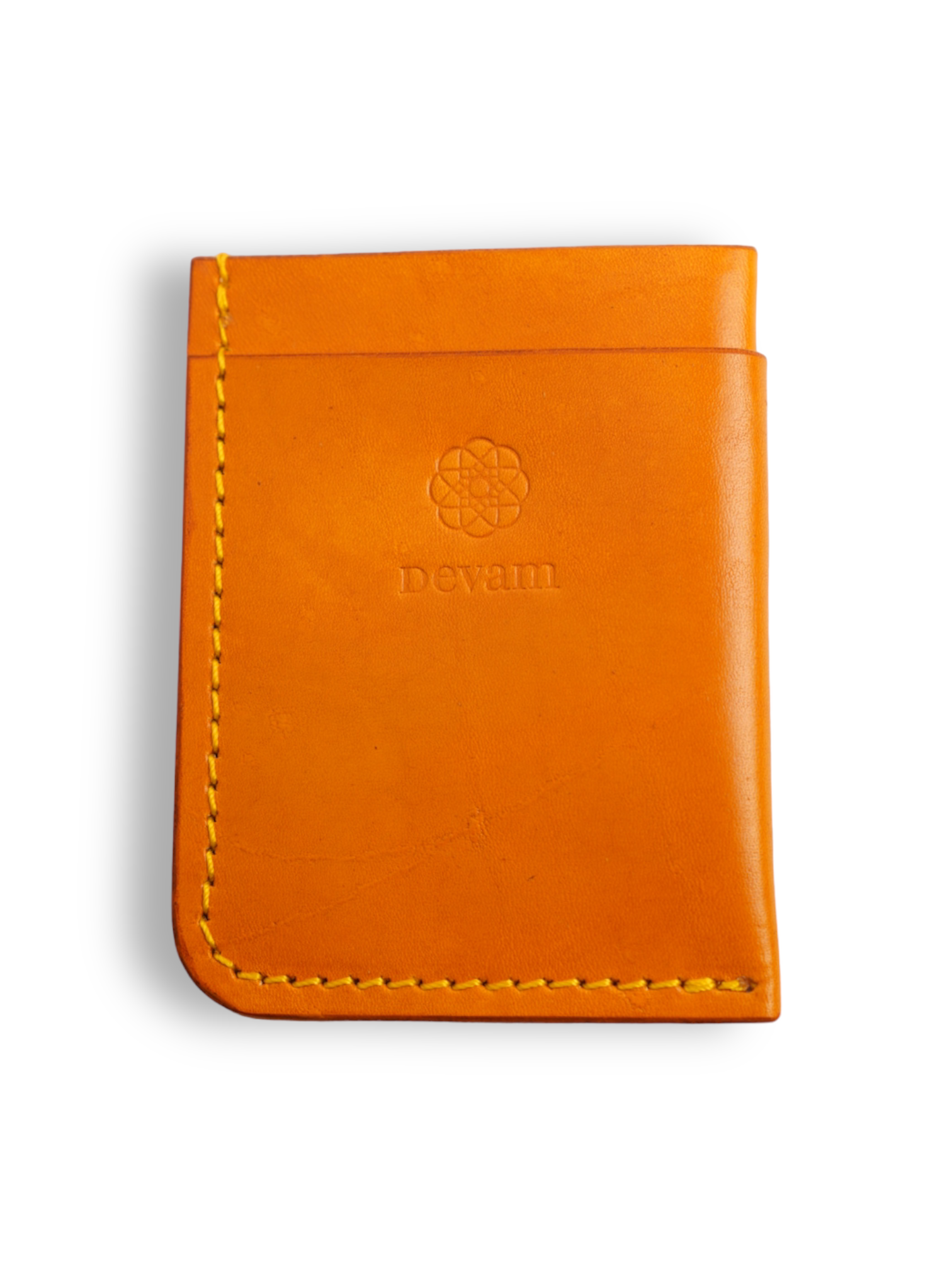 Devam Leather Wallet - MANDARIN Devam