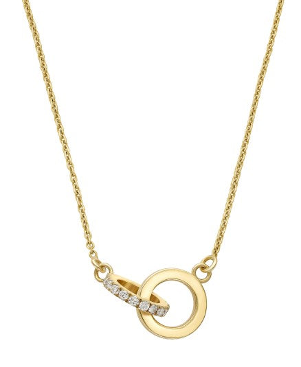 Interlocking Diamond Circle Pendant