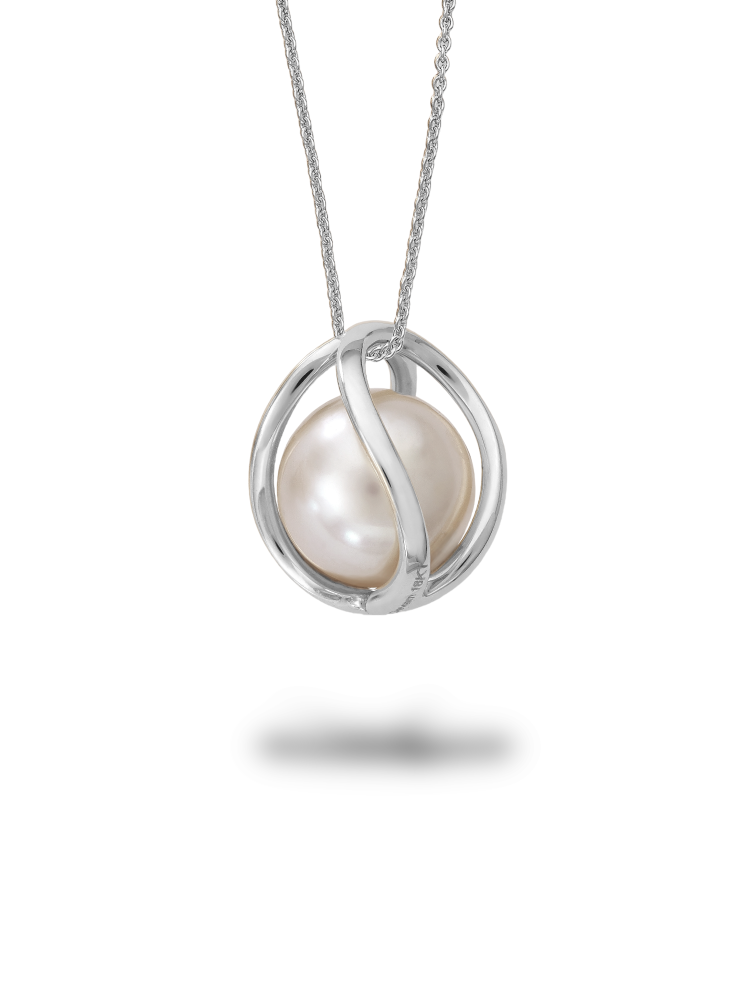 The Suspension Pendant - Pearl / White Gold Devam