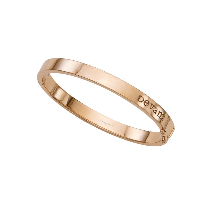 Rose Gold Devam Engraved Bracelet Devam