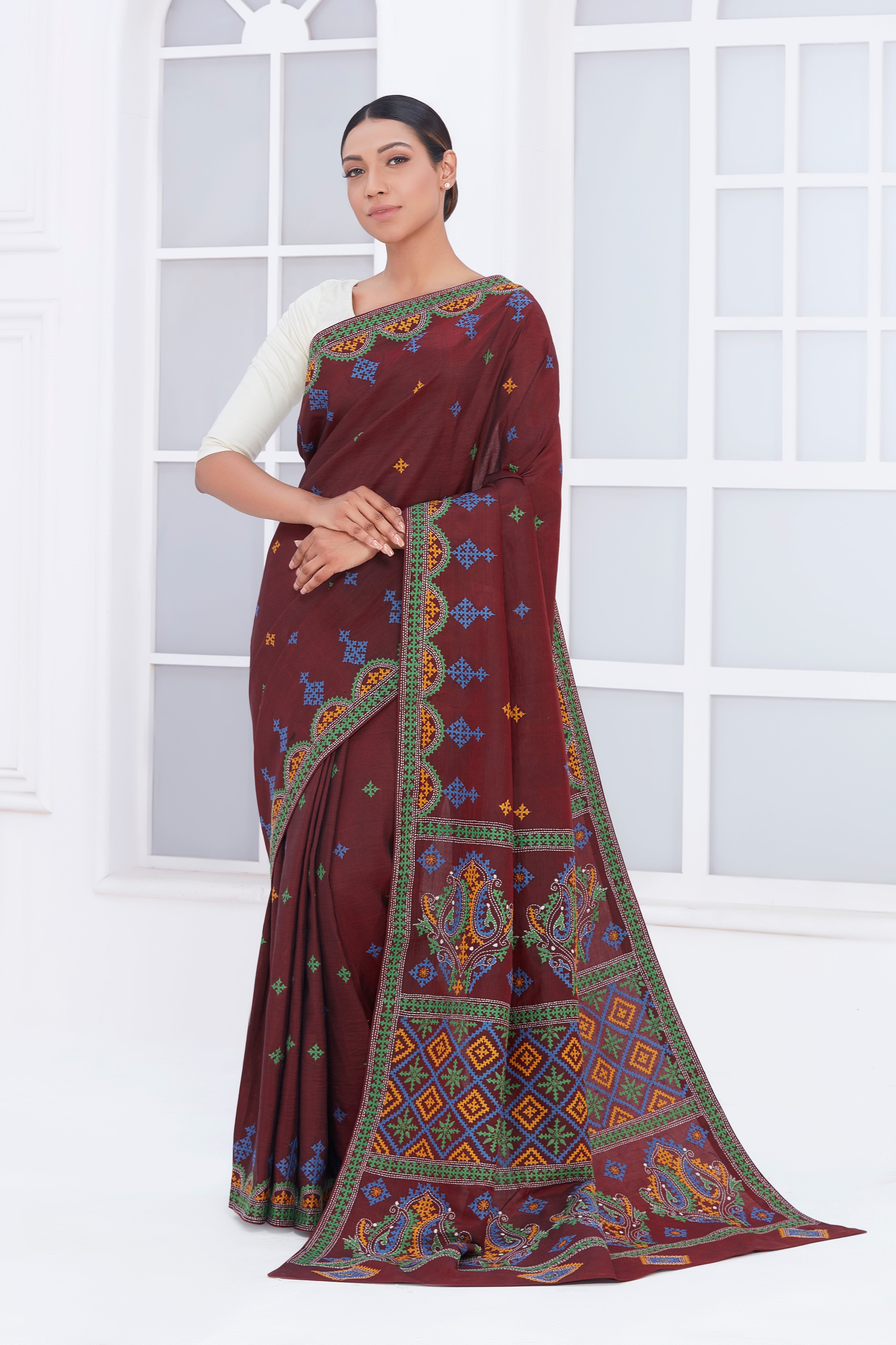 Sindhi Embroidered Silk Elegance