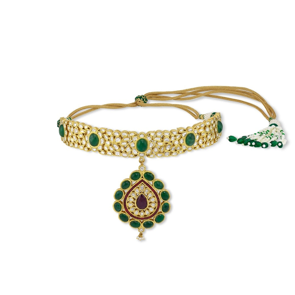 Emerald Radiance Choker Set Devam