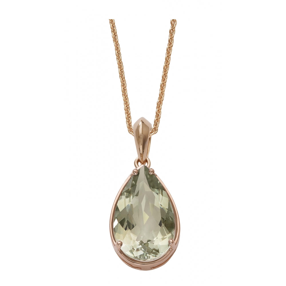 Green Amethyst Candy Pendant Pear Cut Devam
