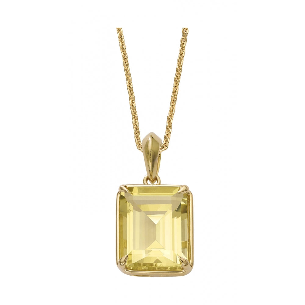 Lemon Citrine Candy Pendant Emerald Cut Devam