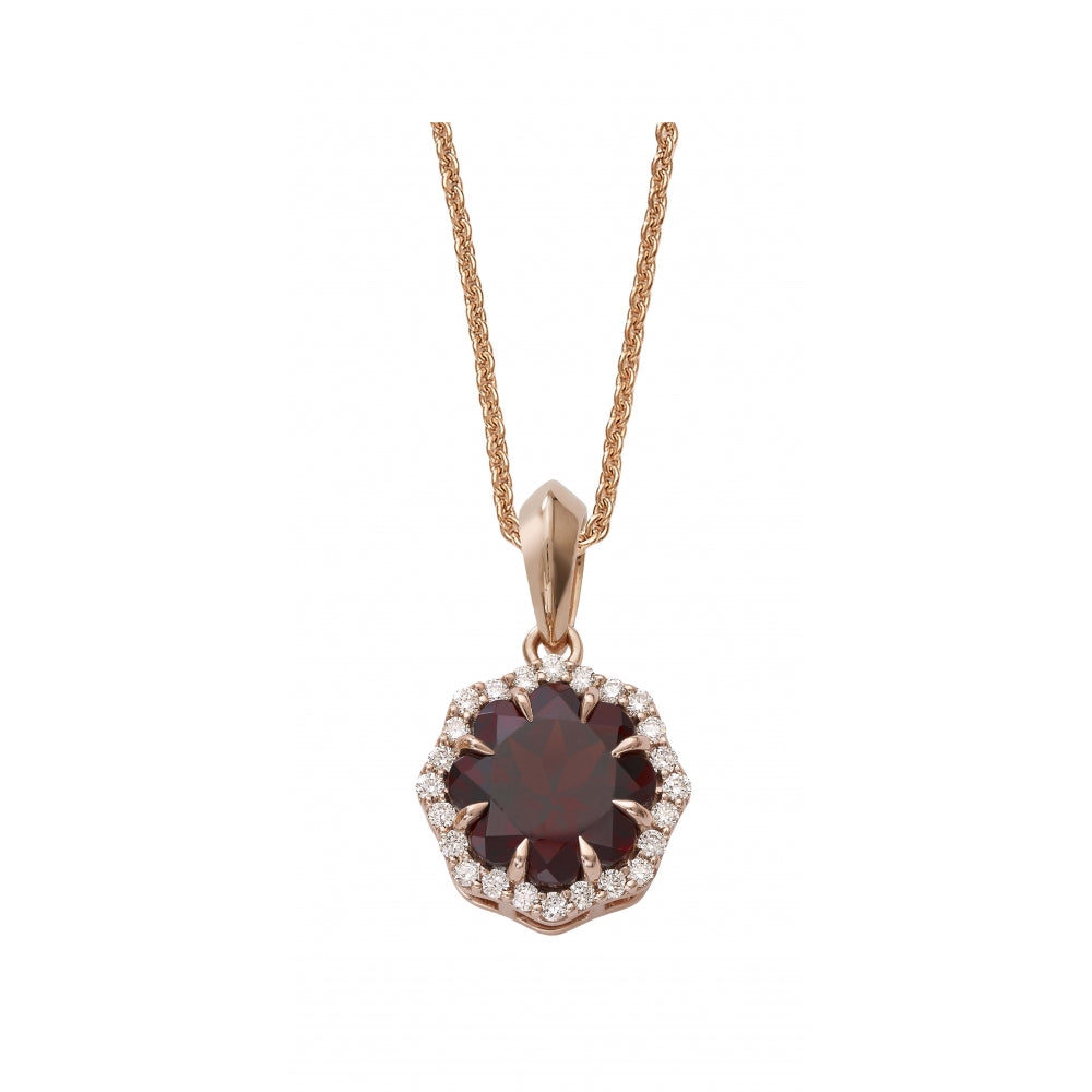 Octagon Cut Garnet Candy Pendant Devam