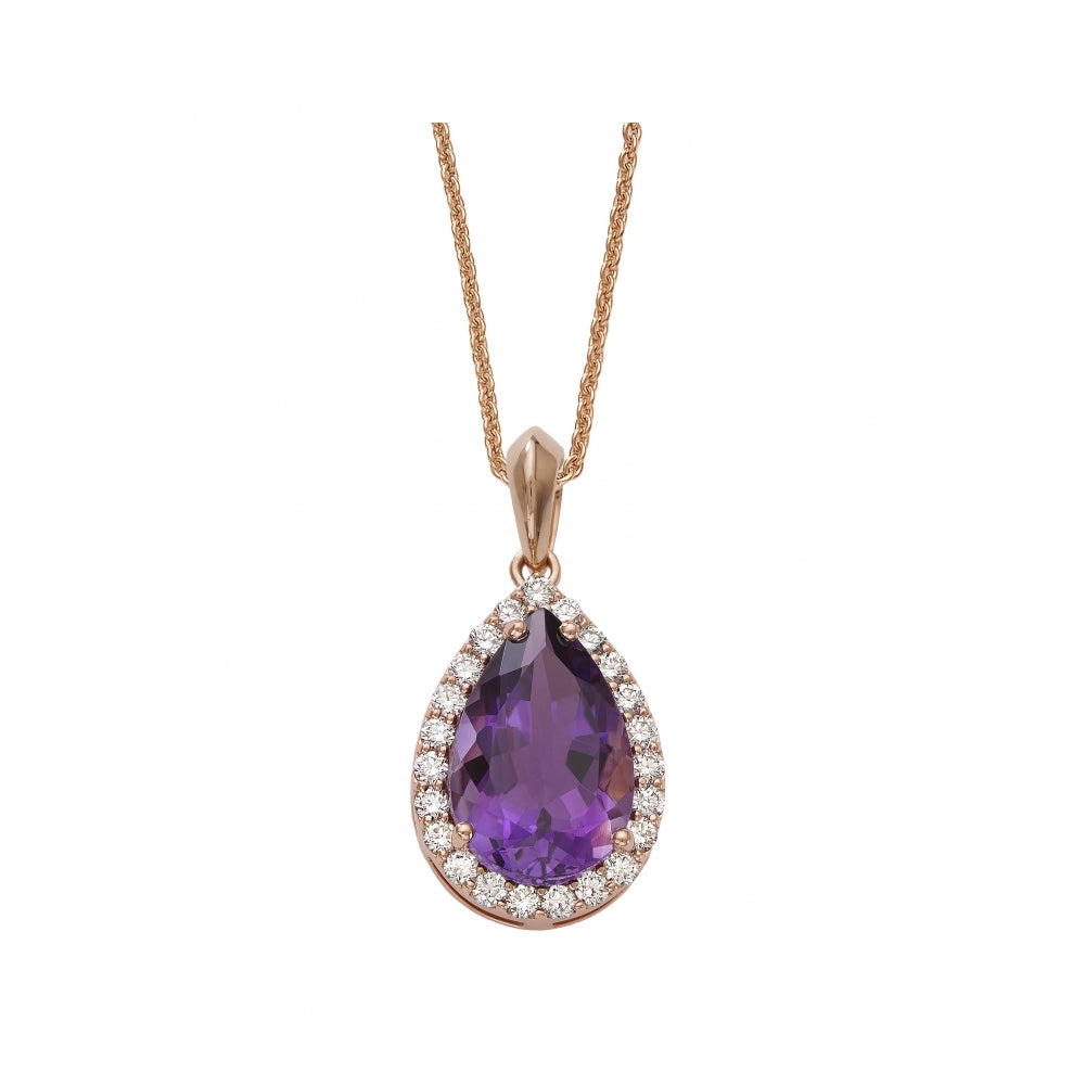 Pear Cut Amethyst Candy Pendant Devam