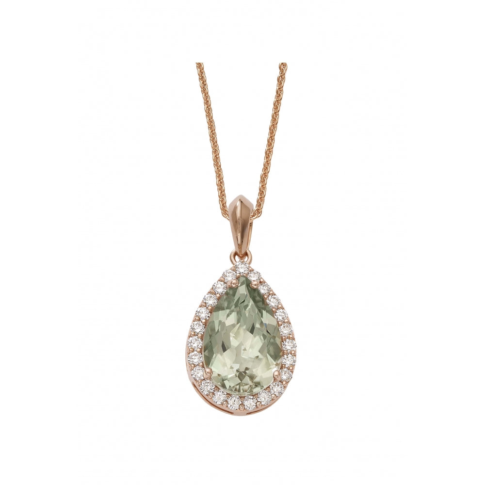 Pear Cut Green Amethyst Candy Pendant Devam
