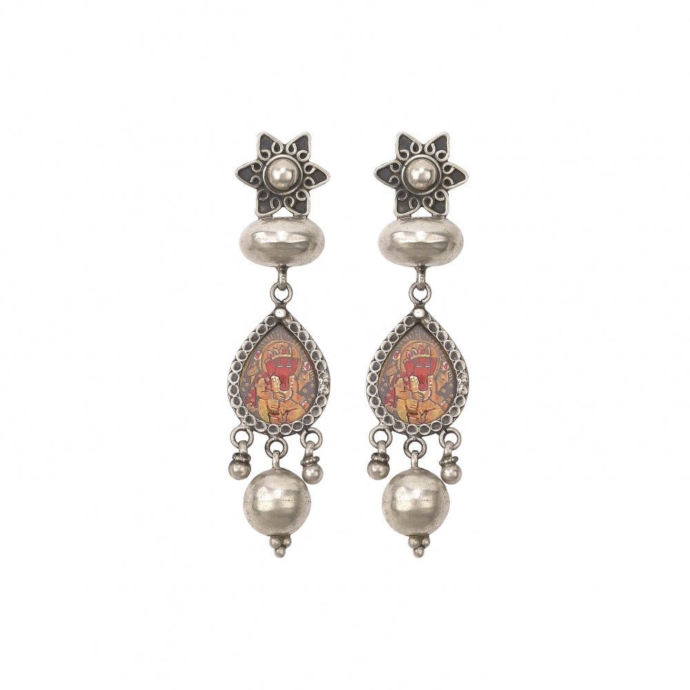 Sterling Silver Ganesha Earrings Devam