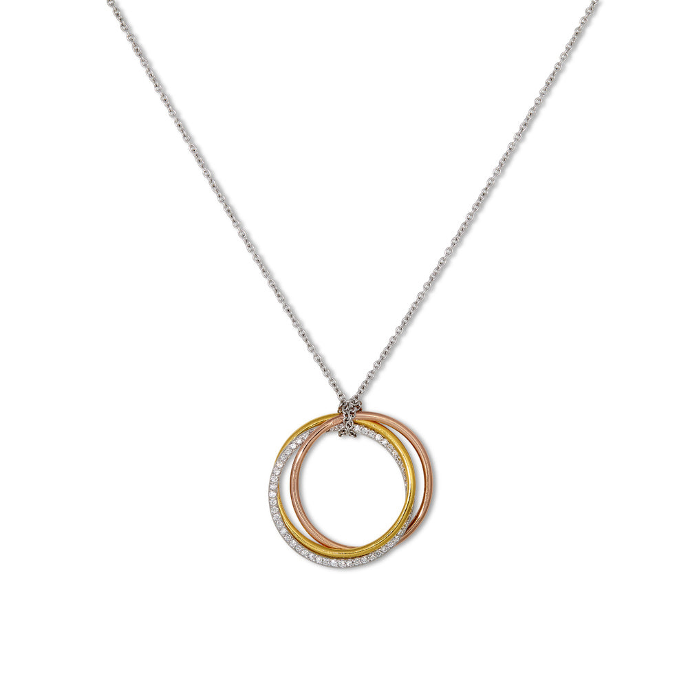 Trinity Gold Rings Necklace Devam