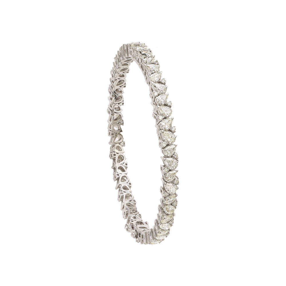 White Diva Diamond Bangle Devam