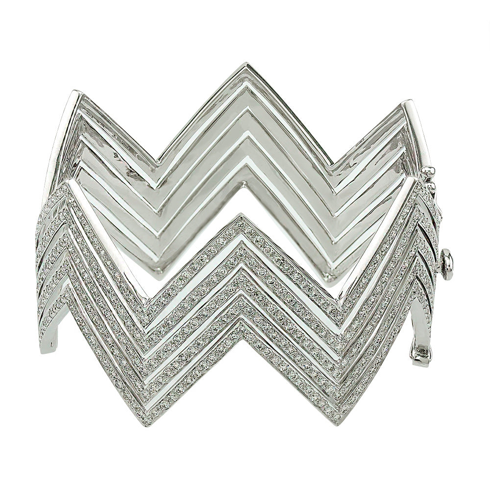 ZigZag Diamond Bangle Bracelet Devam