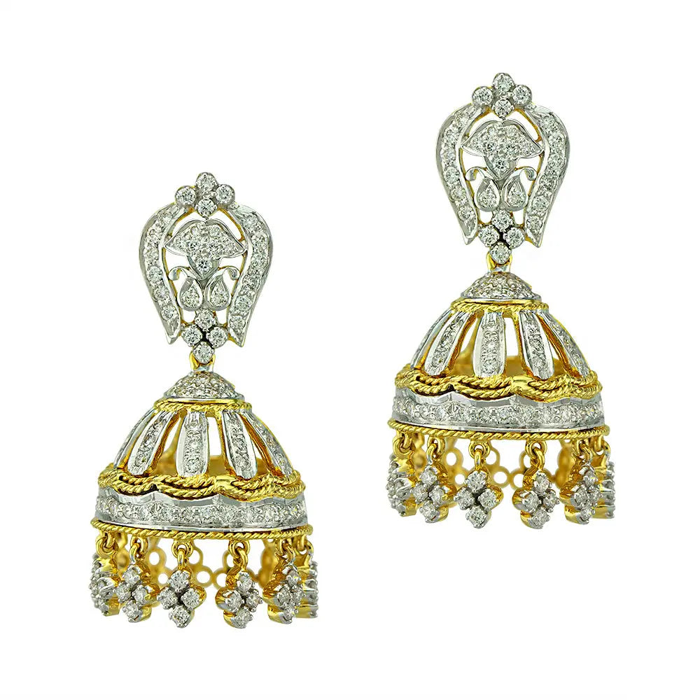 Diamond Gold Jhumka Devam