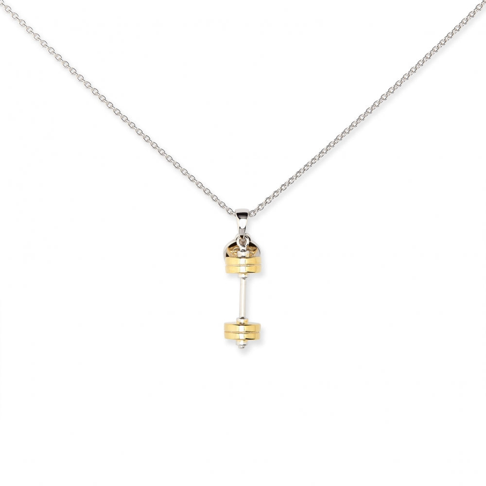 Barbell Gold Plated Charm Devam