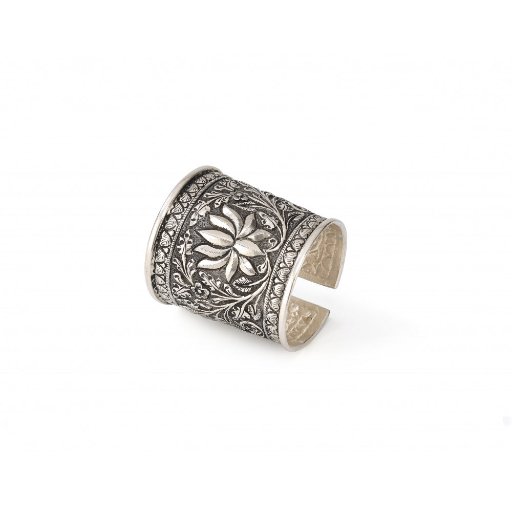 Sterling Silver Floral Bangle Bracelet Devam