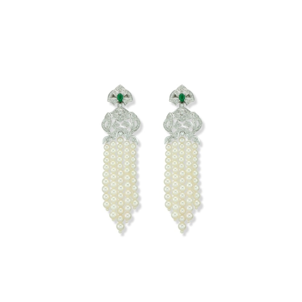 Renaissance Pearl & Emerald Earrings Devam