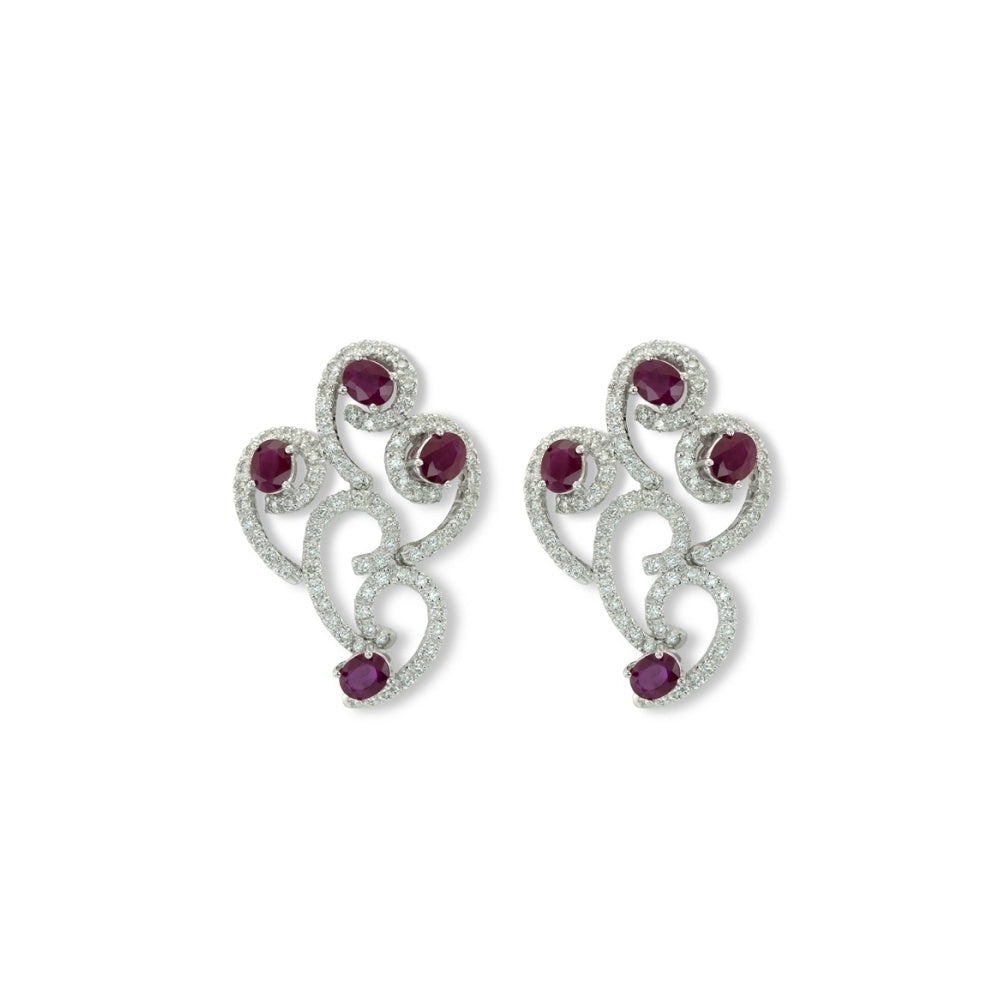 Ruby & Diamond Earrings Devam