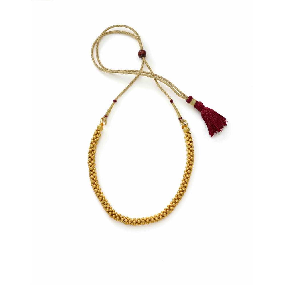 22k Yellow Gold Traditional Thushi Choker Necklace Devam