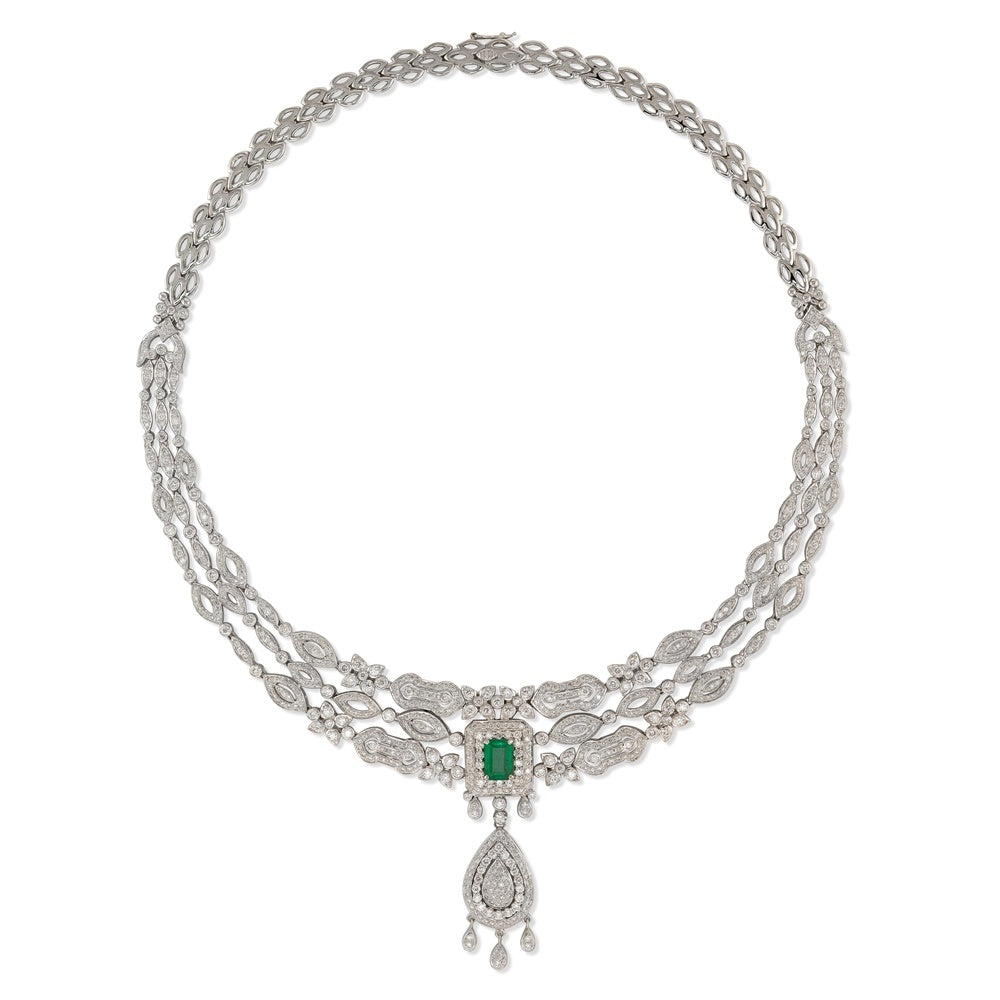 Emerald & Diamond Necklace Devam