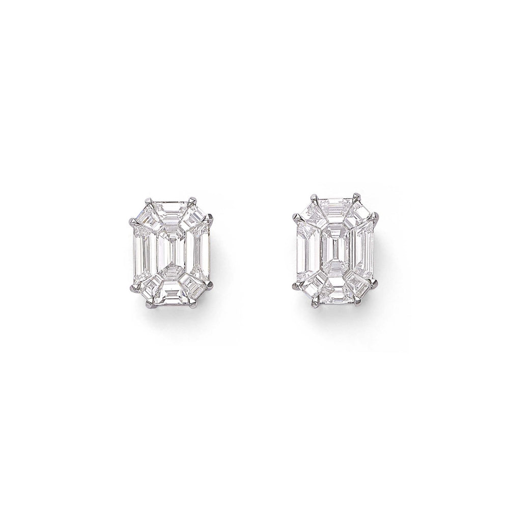 Custom Matched Interwoven Diamond Earrings (Eme 3.50Cts) Devam